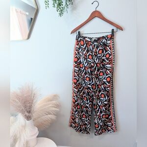 Anthropologie Foral Patterned Wide-Leg Pilazzo Pants Sz. 0